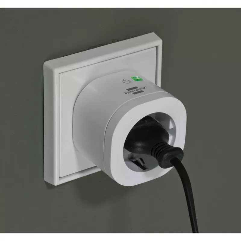 Brennenstuhl Connect WiFi Smart Plug WA 3600 XS02, blanco, control por voz, temporizador, app