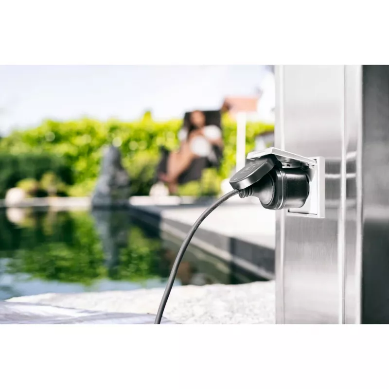 BRENNENSTUHL Connect WiFi Smart Plug WA 3600 XS03 exterior, negro, control por voz, temporizador, app