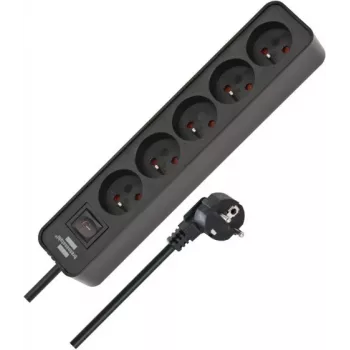 Brennenstuhl ecolor 5GN Regleta de enchufes 3m Negra