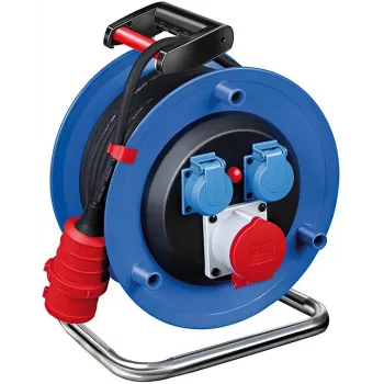 Brennenstuhl Garant CEE 1 alargador con carrete H07RN-F 5G2.5 20m 3 tomas CEE IP44 negro 400V 16A 1237990