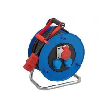 Brennenstuhl Garant CEE 1 alargador con carrete H07RN-F 5G2.5 20m 3 tomas CEE IP44 negro 400V 16A 1237990