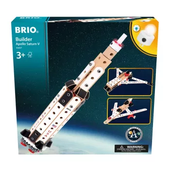 Set de construcción BRIO Builder NASA Apollo Saturn V, 34 piezas, a partir de 3 años