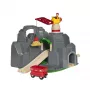 BRIO World grúa y túnel de montaña set de tren de madera