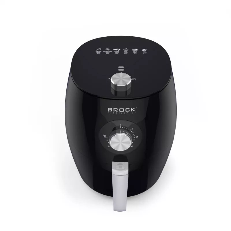 Brock AFM 3501 BK Freidora de aire 3,5L 1300-1500W Negro Freidora digital con cesta