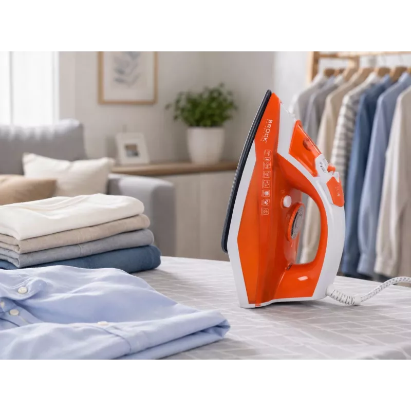 Brock BSI 5503 OR Plancha a vapor 2600W suela cerámica naranja