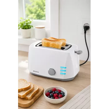 Brock BT 1002 WH Tostadora 800W, blanco