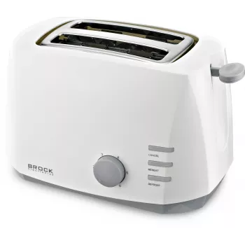 Brock BT 1002 WH Tostadora 800W, blanco