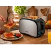 Brock BT 1003 SS Tostadora 800W, Negro/Acero inoxidable