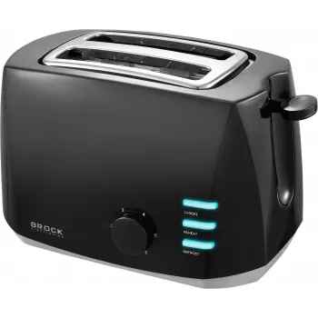 Brock BT 1005 BK Tostadora 800W, Negro