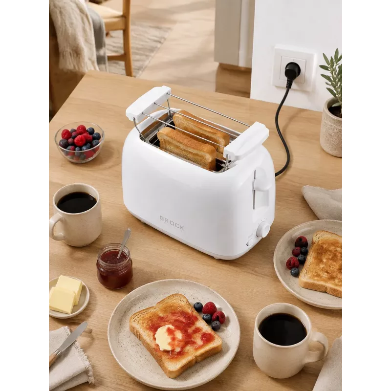 Brock BT 1008 WH Tostadora de 2 rebanadas 750W blanco