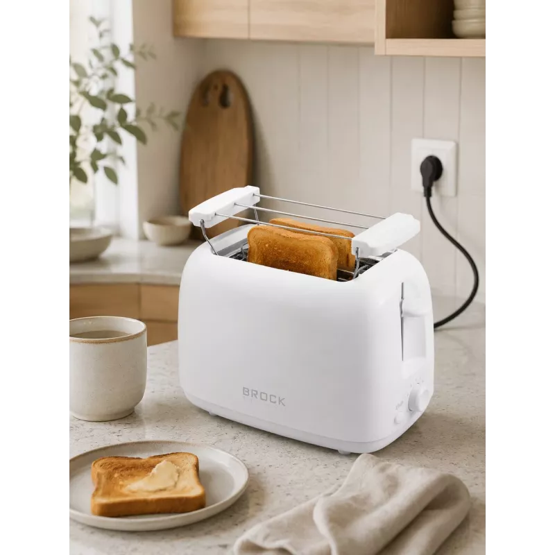 Brock BT 1008 WH Tostadora de 2 rebanadas 750W blanco