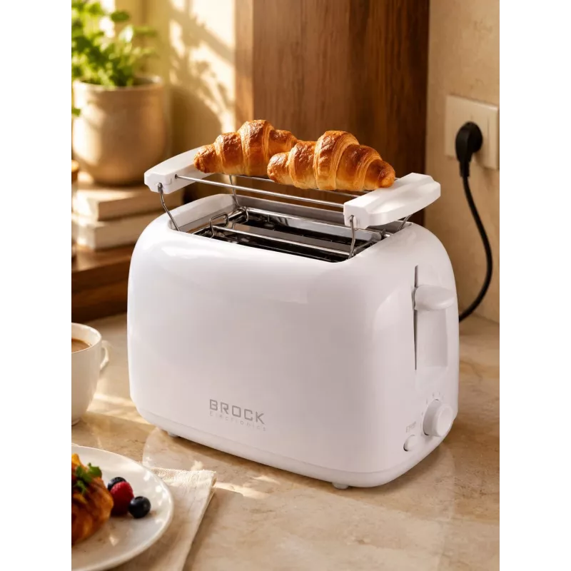 Brock BT 1008 WH Tostadora de 2 rebanadas 750W blanco