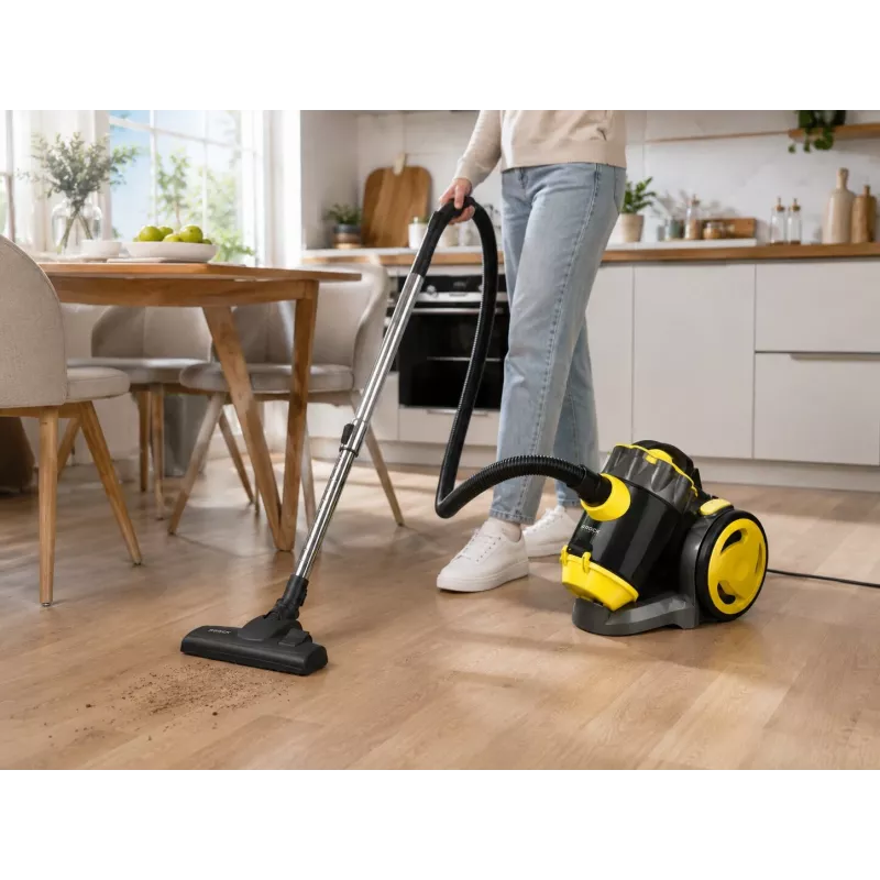 Brock BVC 8056 YT Aspirador ciclónico sin bolsa 800W Negro/Amarillo