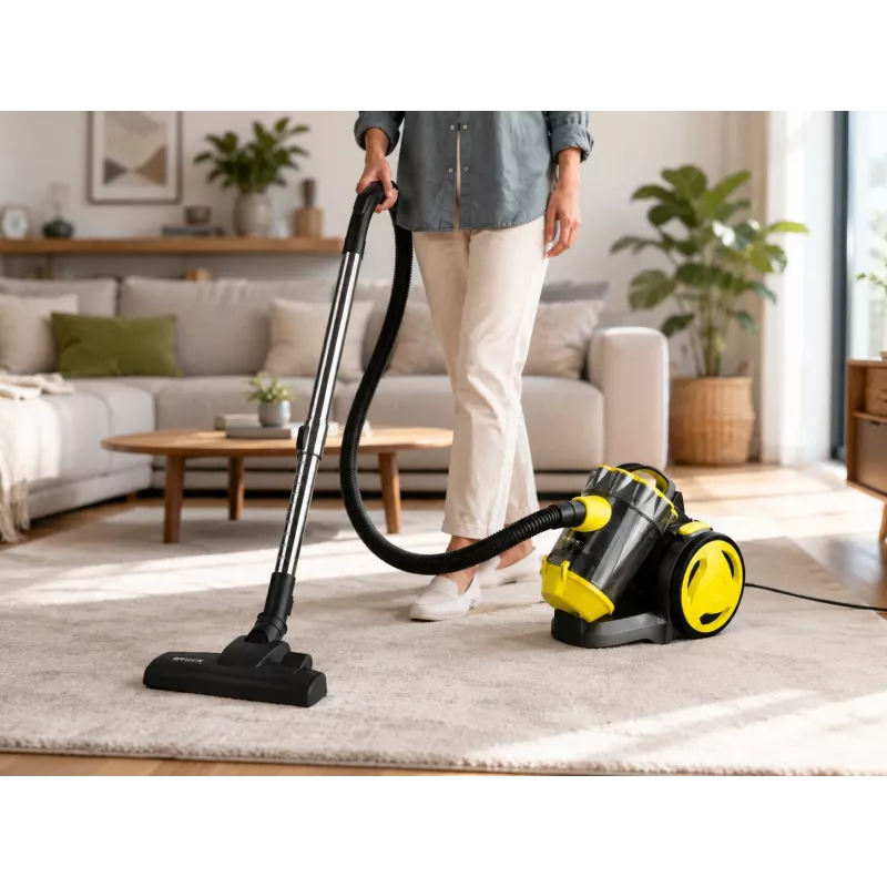 Brock BVC 8056 YT Aspirador ciclónico sin bolsa 800W Negro/Amarillo