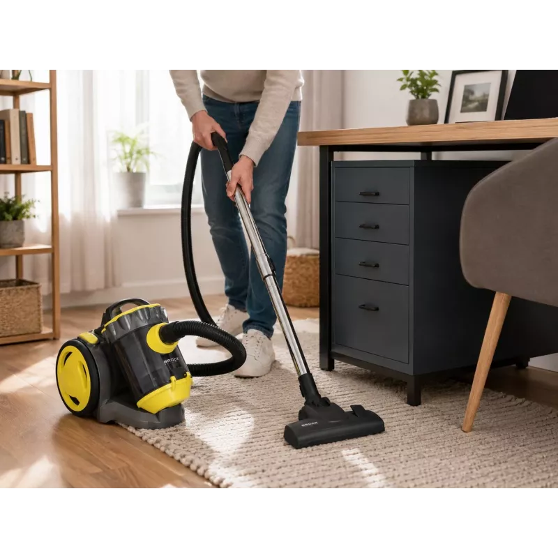 Brock BVC 8056 YT Aspirador ciclónico sin bolsa 800W Negro/Amarillo