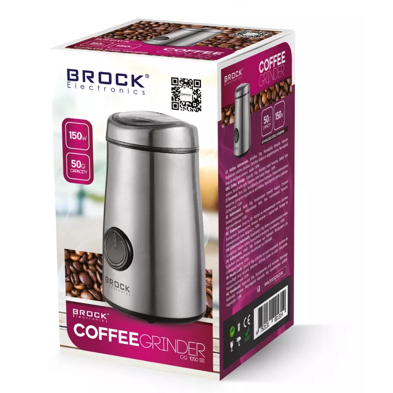 Brock CG 1050 SS Molinillo de café 150W, acero inoxidable
