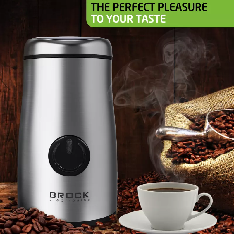 Brock CG 1050 SS Molinillo de café 150W, acero inoxidable