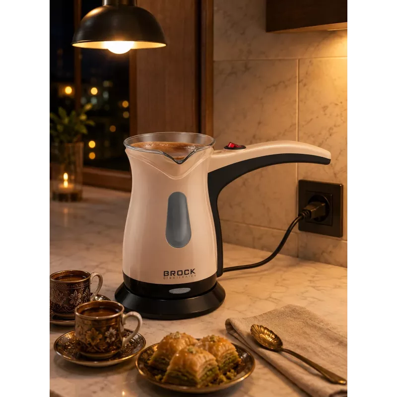 Brock ECP 106 Cafetera turca 0,5L 500W crema/negro