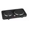 Brock EP 200 BK Placa eléctrica de dos fuegos, 2500 W, negro