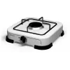 Brock GS 001 W Cocina de gas de un solo fuego, 1,5 kW, encendido manual, acero esmaltado, Blanco