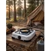 Brock GS 001 W Cocina de gas de un solo fuego, 1,5 kW, encendido manual, acero esmaltado, Blanco