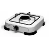 Brock GS 001 W Cocina de gas de un solo fuego, 1,5 kW, encendido manual, acero esmaltado, Blanco