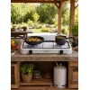 Brock GS 002 W Cocina de gas de dos fuegos, blanco