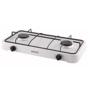 Brock GS 002 W Cocina de gas de dos fuegos, blanco