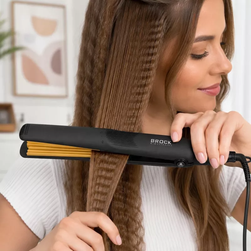 Crimper de pelo de cerámica Brock HC 2001 BK, 25 W, negro
