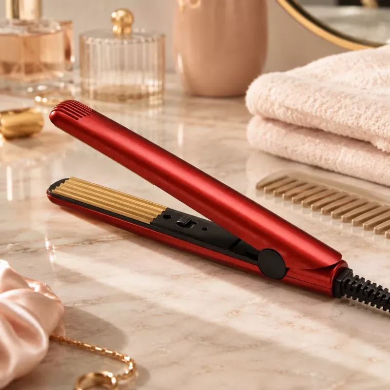Mini crimper de pelo Brock HC 2002 RD, 39 W, rojo