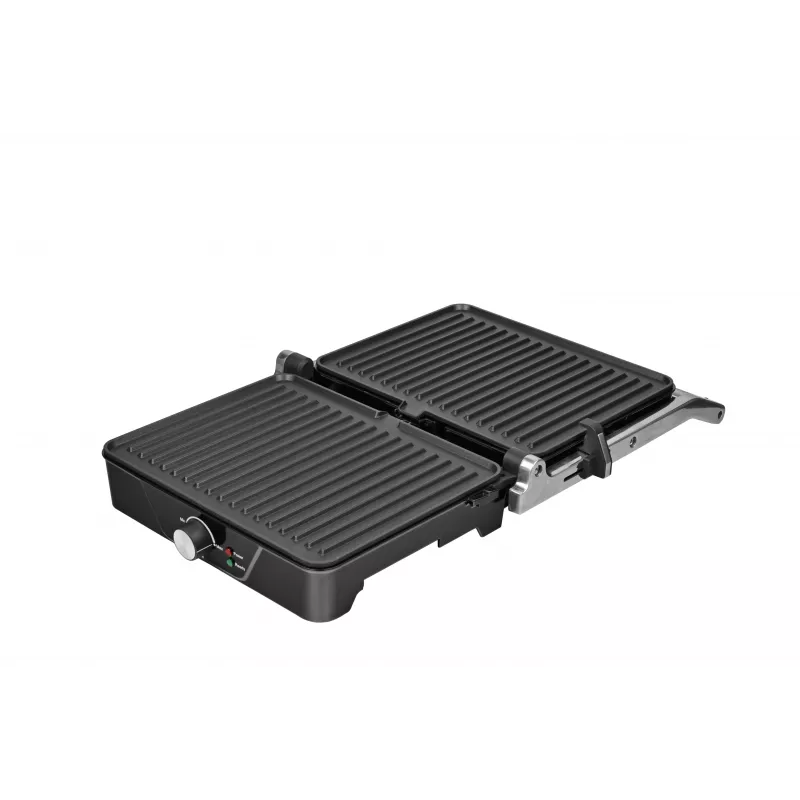 Brock HCG 5000 SS Parrilla eléctrica de contacto 2000W, Negro/Acero