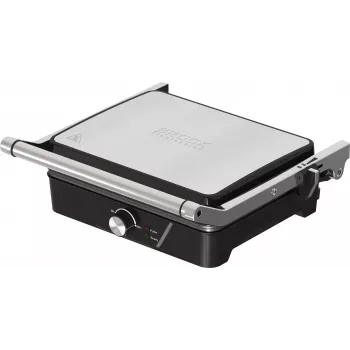 Brock HCG 5000 SS Parrilla eléctrica de contacto 2000W, Negro/Acero