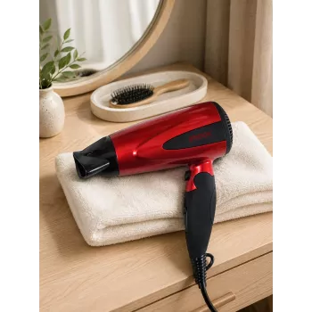 Brock HD 8501 RD Secador de pelo 1600W, rojo