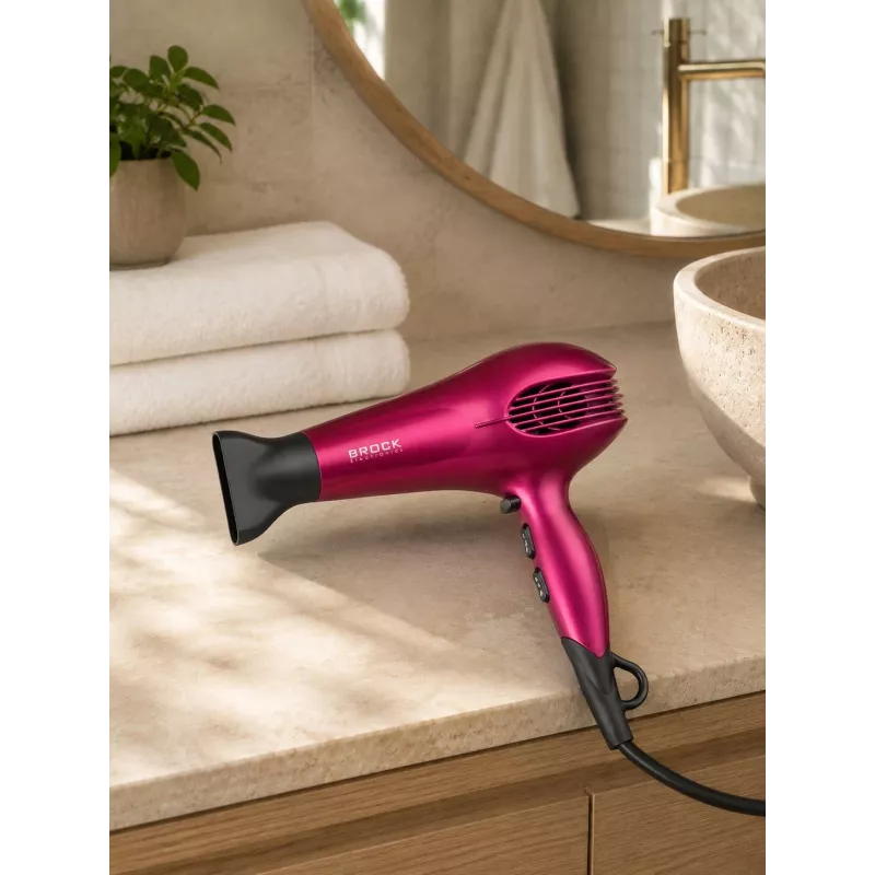 Brock HD 9501 PK Secador de pelo 1800W, rosa