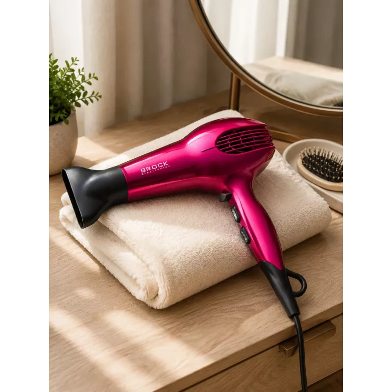 Brock HD 9501 PK Secador de pelo 1800W, rosa
