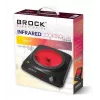 Placa de cocción de una zona Brock HPI 3001 BK 1200W, 17,7 cm, negro