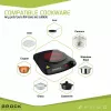 Placa de cocción de una zona Brock HPI 3001 BK 1200W, 17,7 cm, negro
