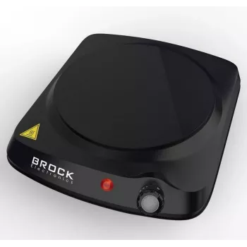 Brock HPI 3001 BK Placa de cocción individual 1200W, 17,7 cm, negra