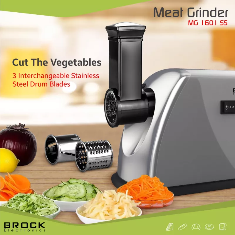Brock MG 1601 SS picadora de carne 1400W, rojo/acero