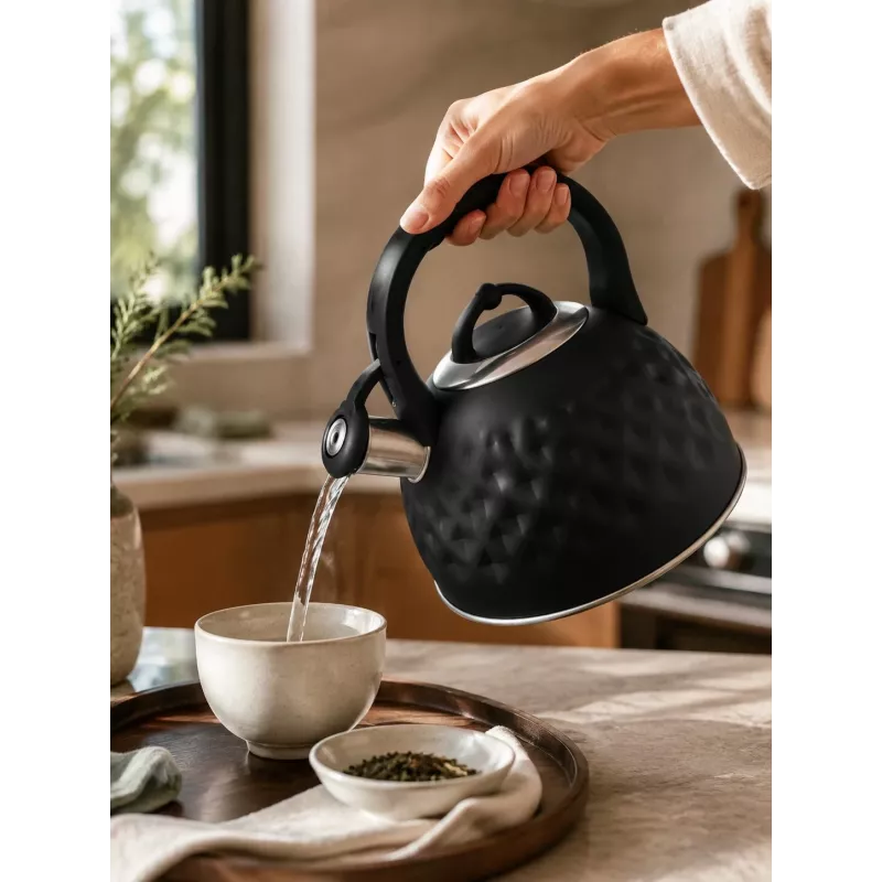 Brock MWK 002 BK La Cuisinette Hervidor 2,7L negro/acero inoxidable