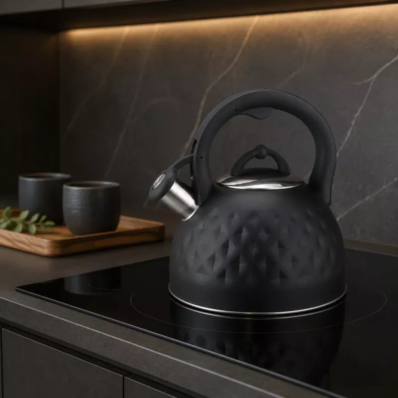 Brock MWK 003 BK La Cuisinette Hervidor eléctrico 2,5 L 2200 W Negro/Acero