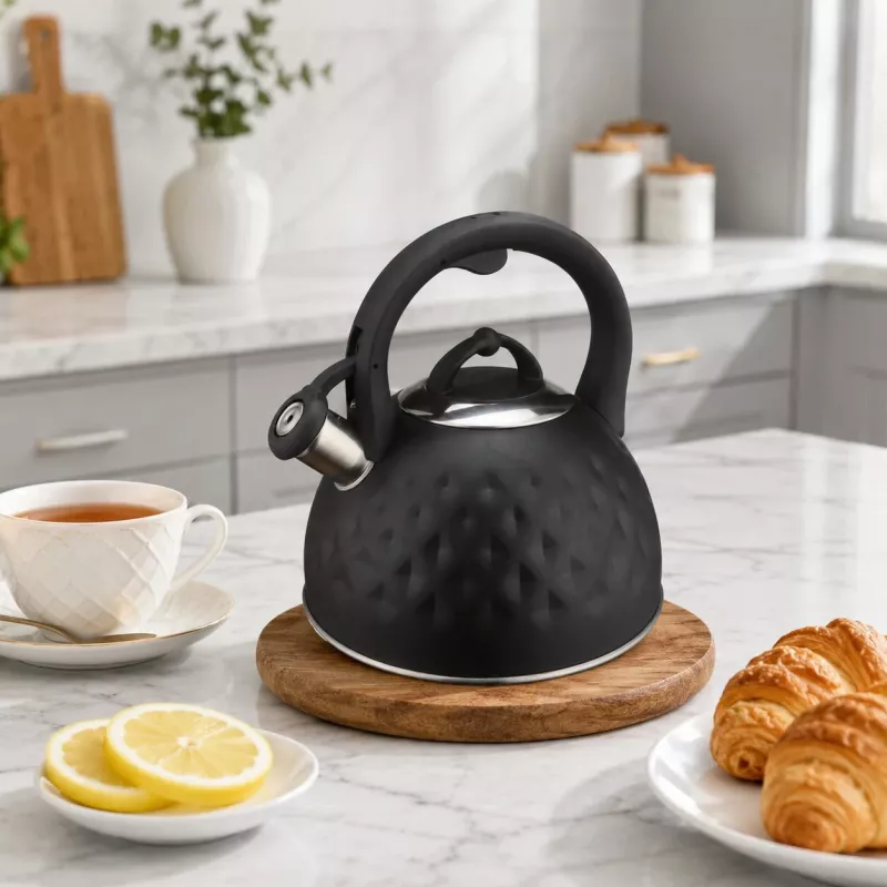 Brock MWK 003 BK La Cuisinette Hervidor eléctrico 2,5 L 2200 W Negro/Acero