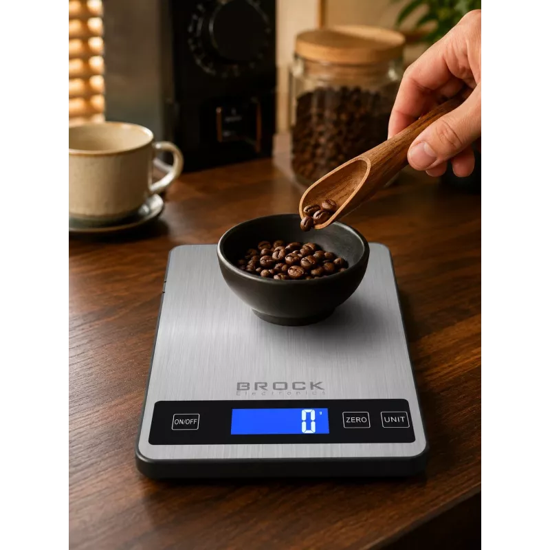 Brock SKS 1008 Báscula de cocina digital en formato grande con pantalla LED