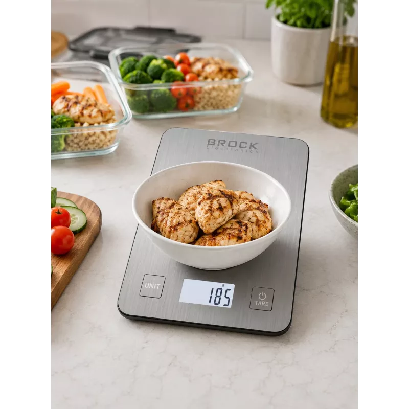 Brock SKS 1009 báscula de cocina digital con pantalla LED