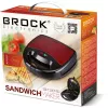 Brock SSM 2001 RD Tostadora de sándwiches 750W Rojo