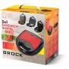 Brock SSM 2003 RD Sandwichera, gofrera y parrilla 3 en 1, 750 W, Negro/Rojo