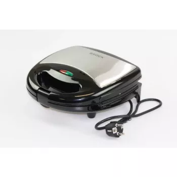 Brock SSM 2004 SS Máquina 3 en 1 para sándwiches, gofres y pastas de nuez, 750W, Negro/Acero inoxidable