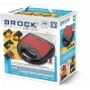Brock SSM 6004 RD Sandwichera/gofrera/máquina de frutos secos y parrilla 4 en 1 750 W, Rojo