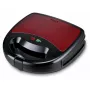 Brock SSM 6004 RD Sandwichera/gofrera/máquina de frutos secos y parrilla 4 en 1 750 W, Rojo