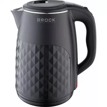 Brock WK 0618 BK Hervidor eléctrico de doble pared 1,8L 1500W, negro